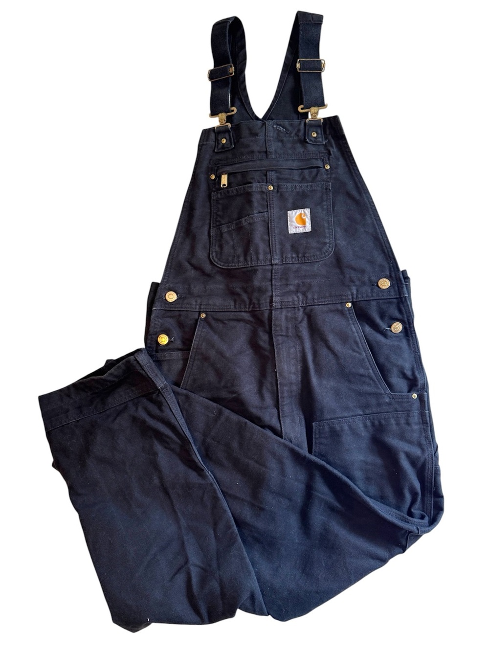 Carhartt Men's R01 Duck Bib Overalls in Black 32X32 102776
